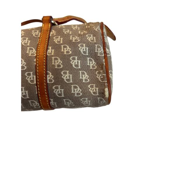 Vintage Dooney & Bourke Signature Canvas Handbag w/ Leather Trim Y2K - Picture 3 of 13
